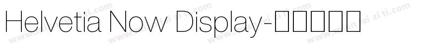 Helvetia Now Display字体转换